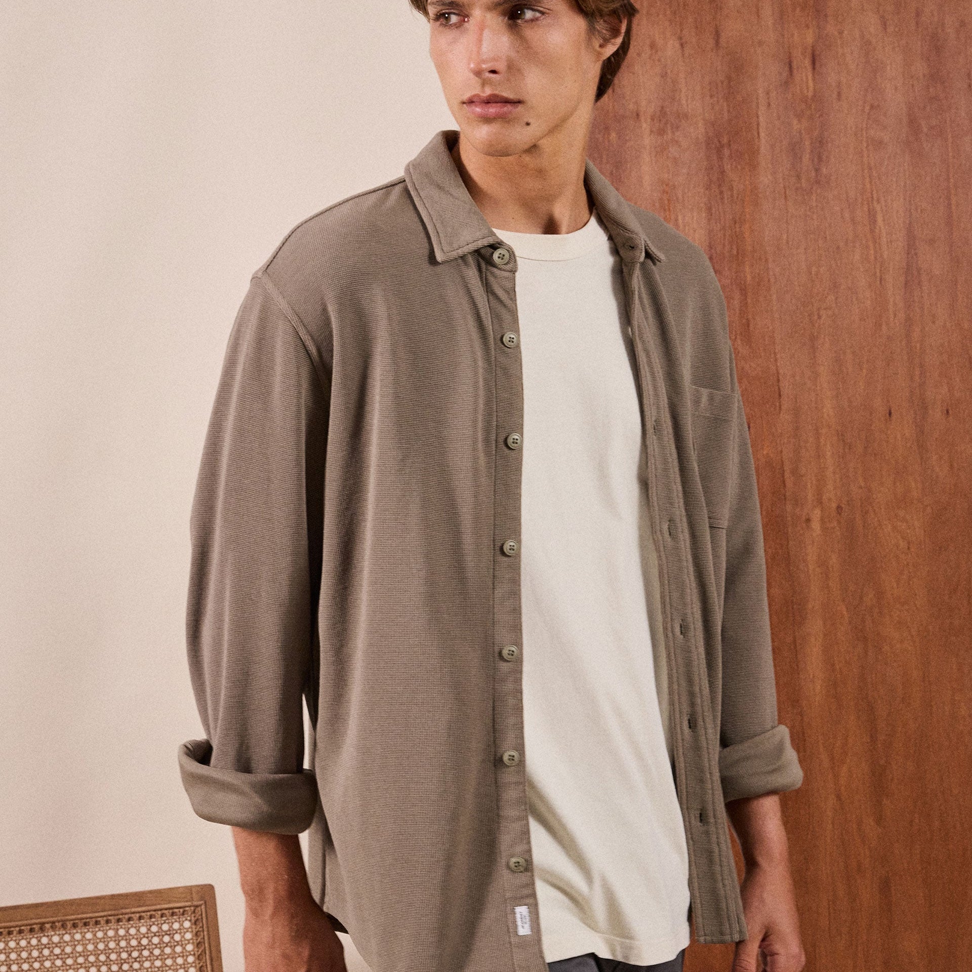 Carlos Cotton Waffle Shirt