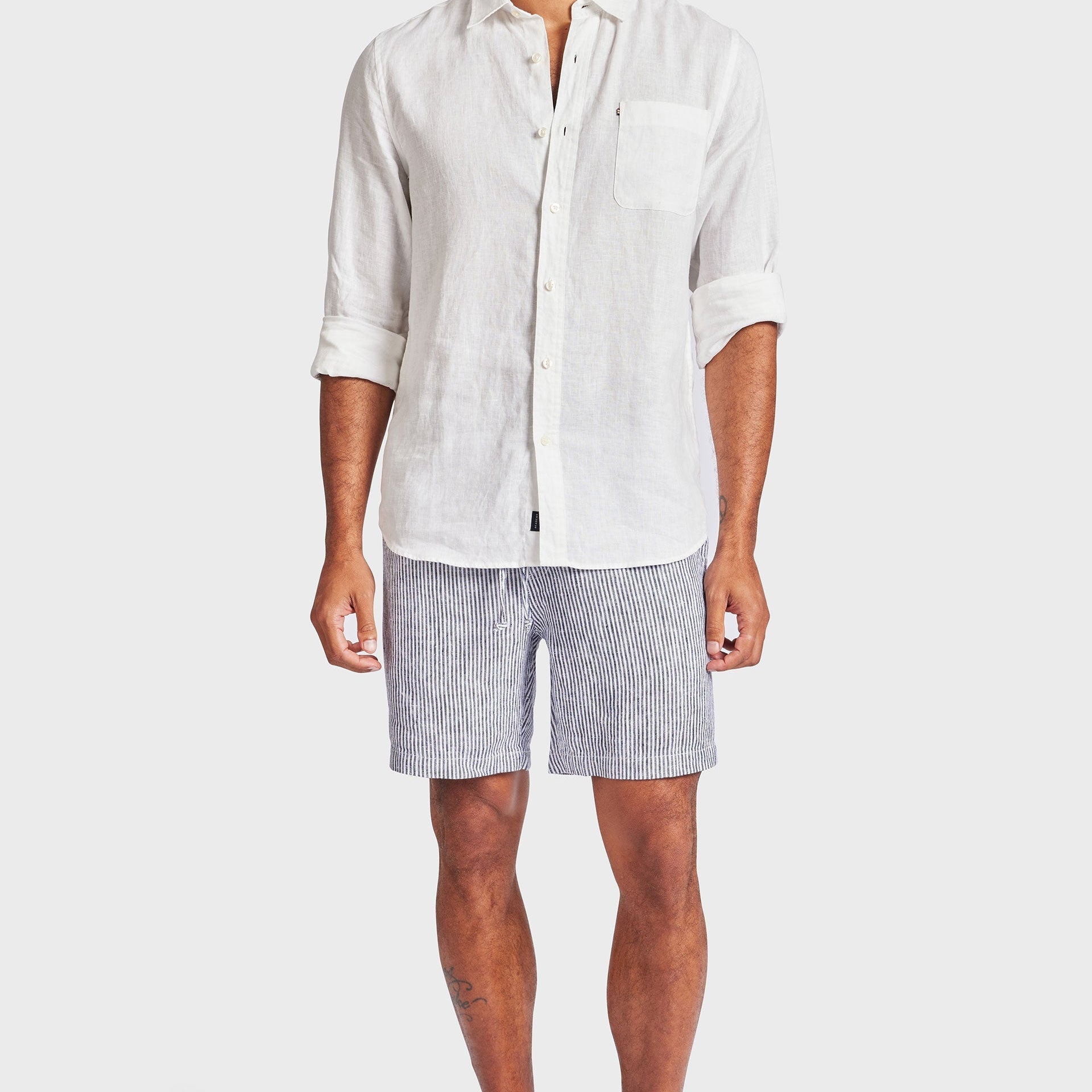 Stripe Riviera Linen Short