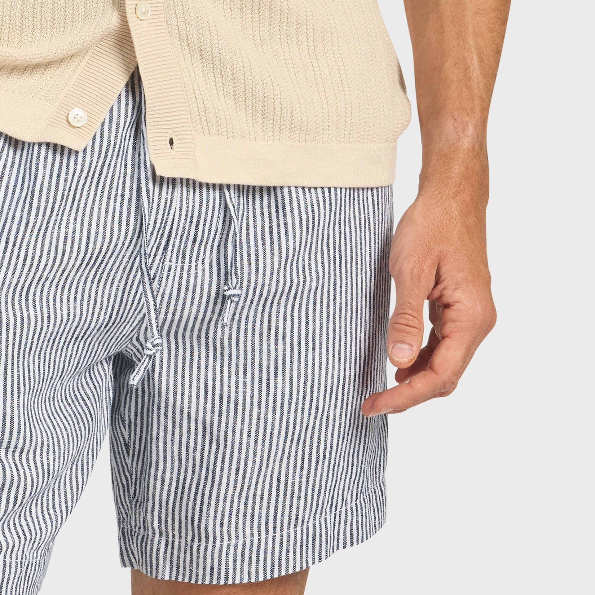 Stripe Riviera Linen Short